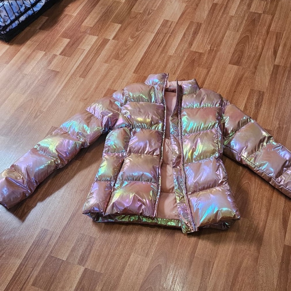 Fabletics Shimmering Pink Puffer Jacket